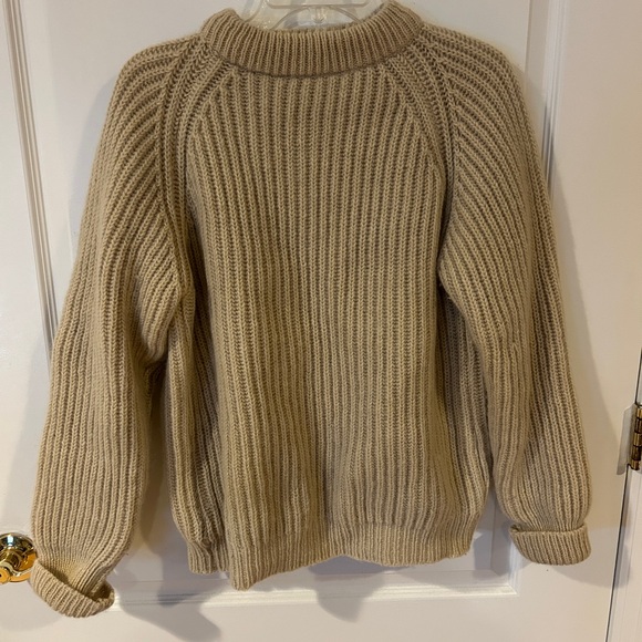100% wool vintage made in UK oatmeal cream sweater - Picture 1 of 4
